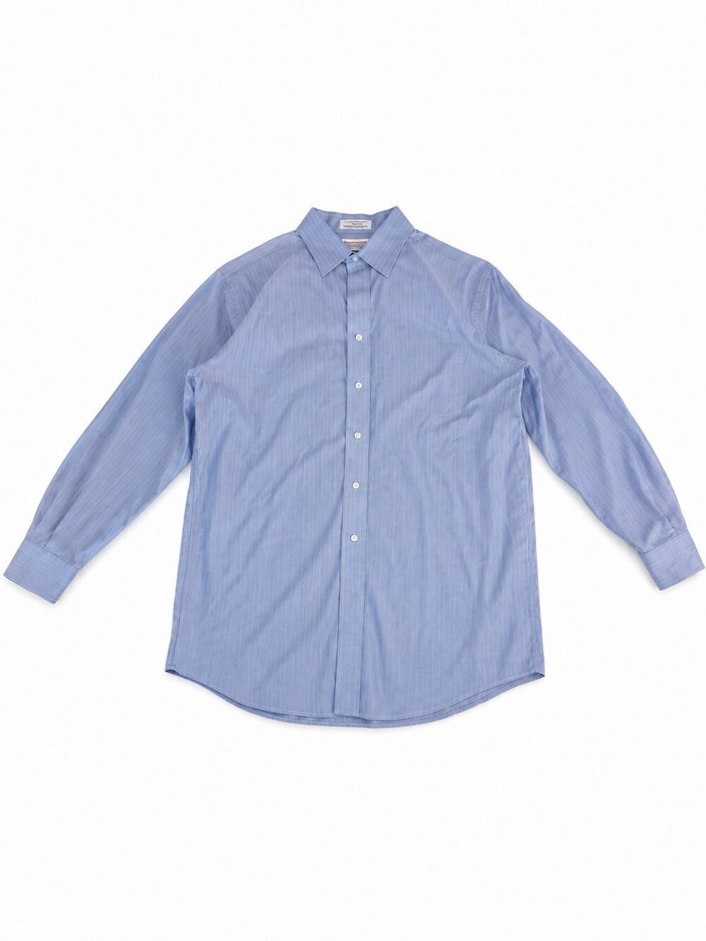 Roundtree & Yorke Dillard’s Men’s Large Blue Herringbone Fitted Long Sleeve